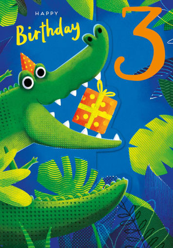 Picture of HAPPY 3RD BIRTHDAY CROCODILE